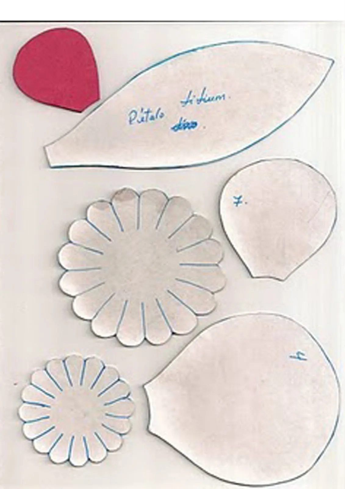 Moldes de flores de papel crepe - Imagui