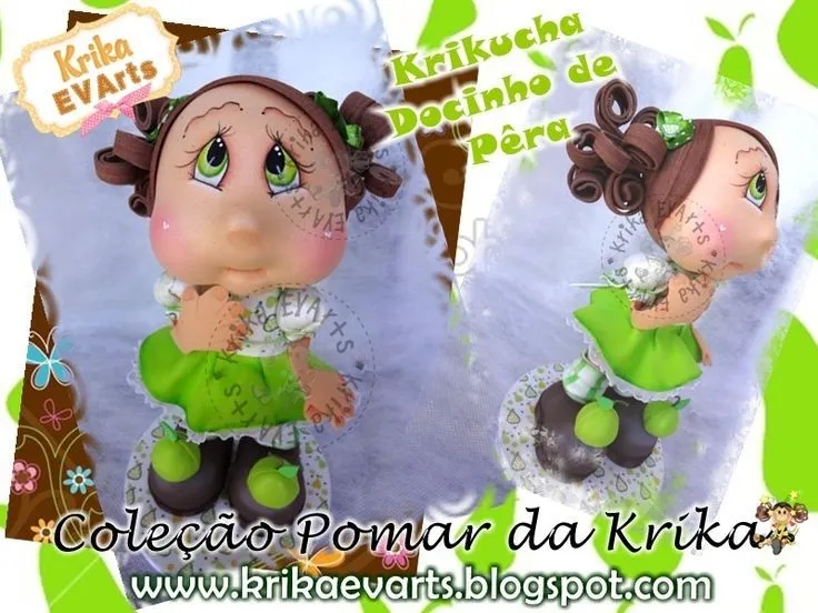 Moldes Fofucha Docinho de Pera de la colección Pomar de Krika ...