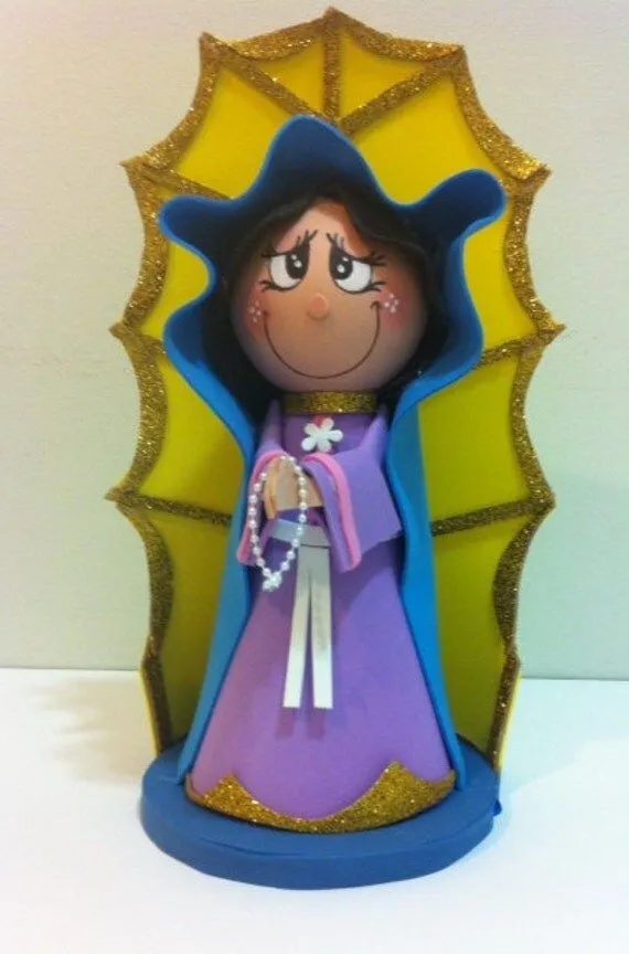 Moldes para hacer Fofucha VIRGEN GUADALUPE en por CreandoenGomaUSA