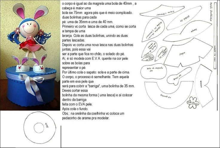 Imagui moldes de fofuchas 3D gratis - Imagui