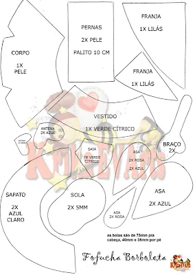 Moldes fofuchas krika evarts - Imagui