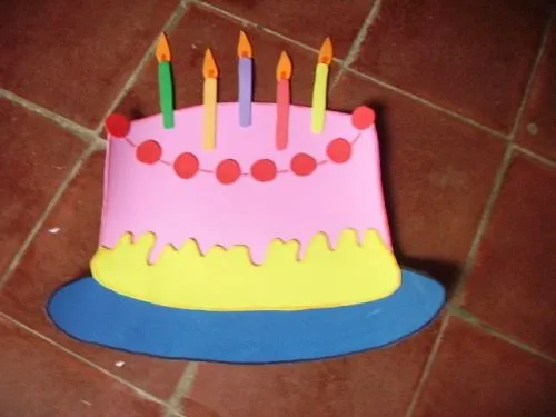 Moldes de cumpleaños en fomix - Imagui