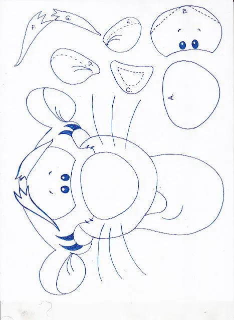 Moldes de fomi de tigger - Imagui
