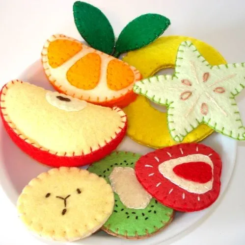 Patrones de frutas en fieltro - Imagui