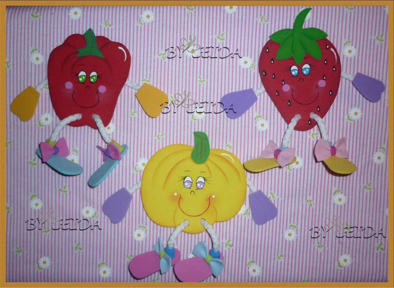 Moldes frutas en foami para la nevera - Imagui