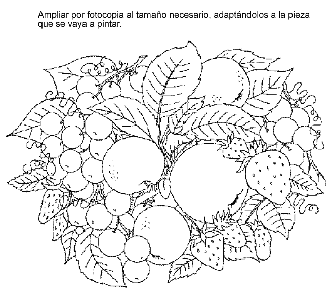 Frutas dibujos para pintar y bordar - Imagui