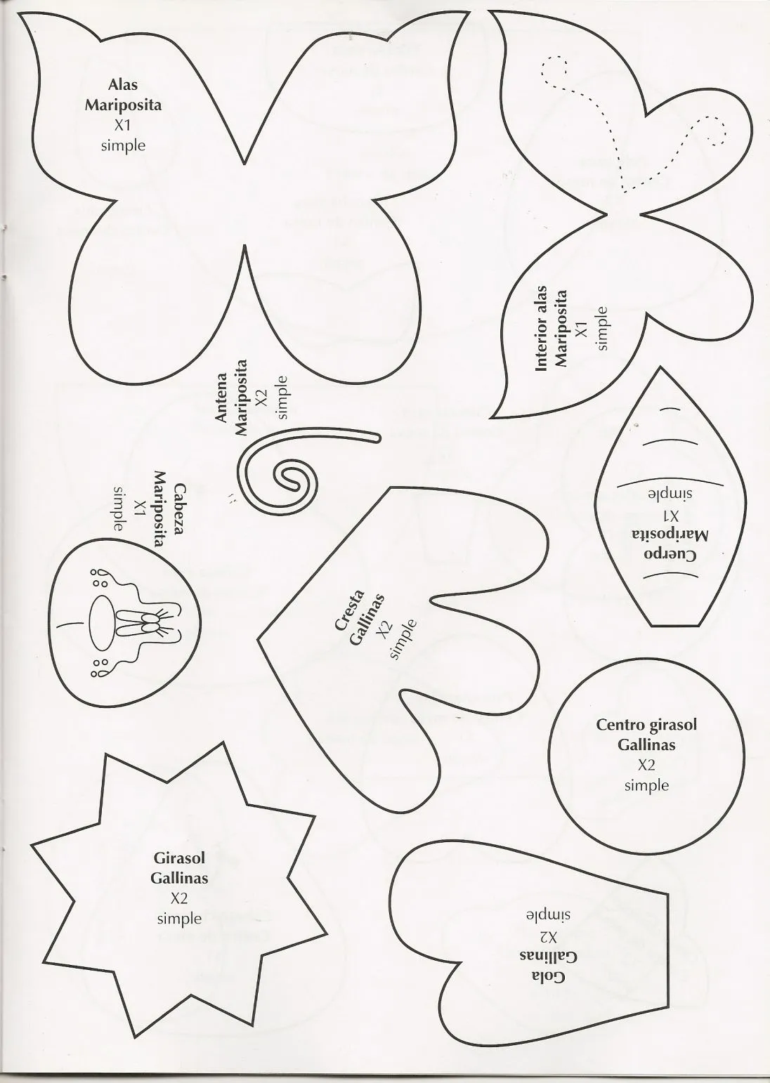 Plantillas de mariposas para goma eva - Imagui