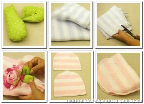 Moldes de gorros para bebés en polar - Imagui