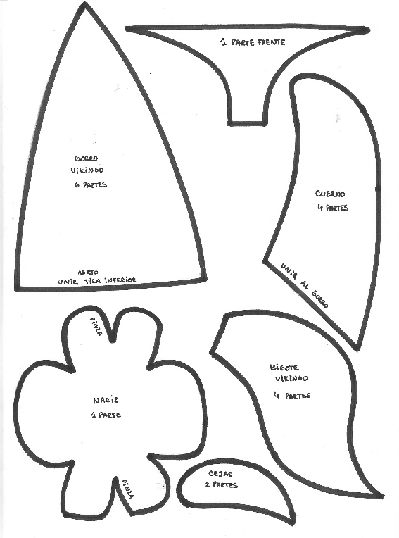 Moldes de gorros y sombreros de goma espuma - Imagui