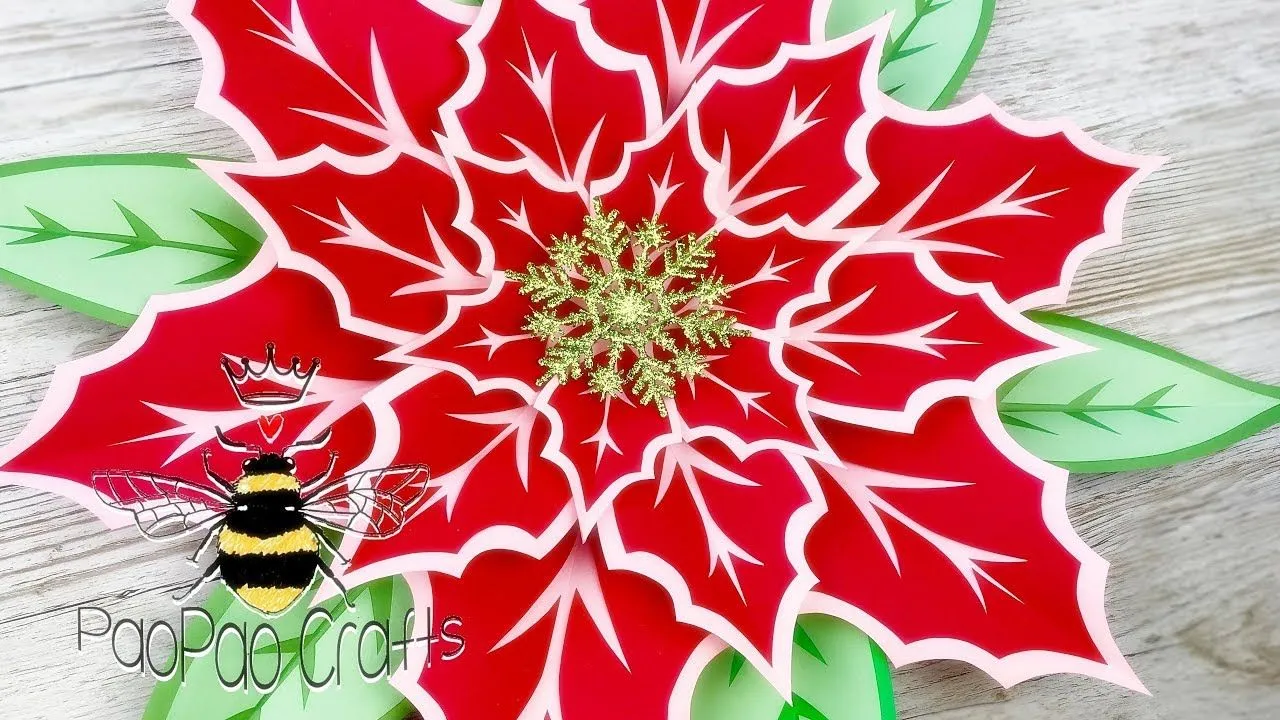 Moldes Gratis | Flor de Pascua | Noche Buena | Flor Navidad | Poinsettia Flower - YouTube Moldes Gratis | Flor de Pascua | Noche Buena | Flor Navidad | Poinsettia Flower - YouTube