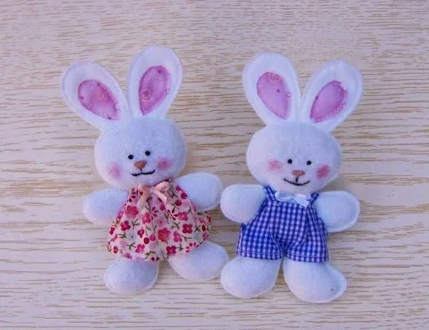 Moldes Gratis: Molde para hacer conejitos de fieltro