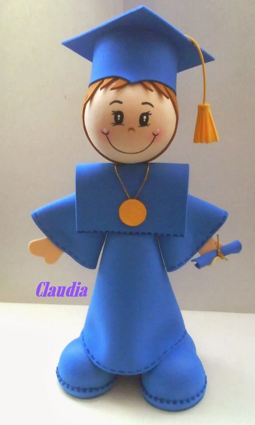 Moldes gratis: Cómo hacer niños graduados de foami Moldes gratis: Cómo hacer niños graduados de foami