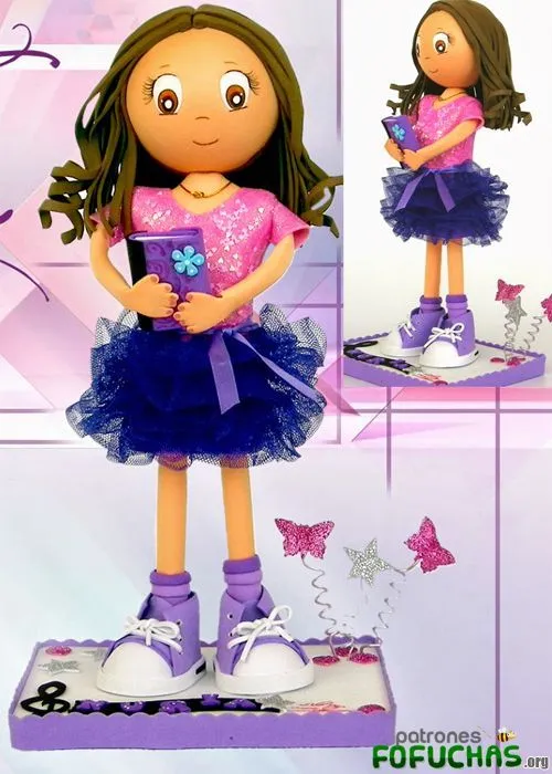 MOLDES GRATIS VIOLETTA Descarga estos patrones fofuchas aquí: http ... MOLDES GRATIS VIOLETTA Descarga estos patrones fofuchas aquí: http ...