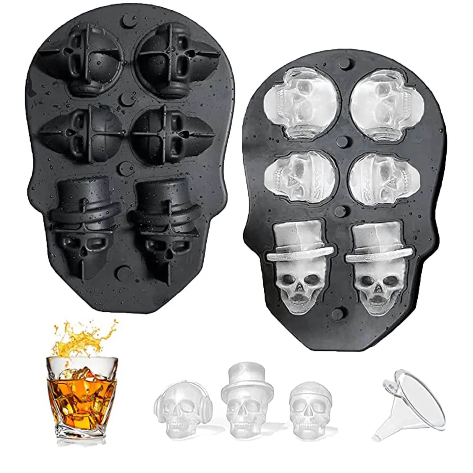 Moldes para Hielo Calavera Silicona 6 Tiles 3D Bandeja,Molde para Hielos Fácil Liberación,Gran Fabricante de Cubos de Hielo, para Whisky,Coctelería,Bares, Cumpleaños, Regalos : Amazon.com.mx: Hogar y Cocina Moldes para Hielo Calavera Silicona 6 Tiles 3D Bandeja,Molde para Hielos Fácil Liberación,Gran Fabricante de Cubos de Hielo, para Whisky,Coctelería,Bares, Cumpleaños, Regalos : Amazon.com.mx: Hogar y Cocina