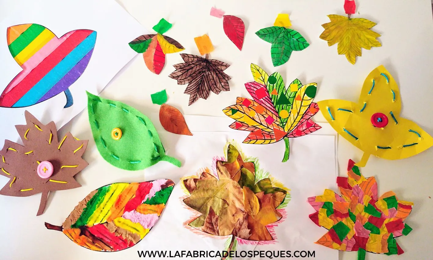 Moldes de hojas y 6 manualidades infantiles hechas con ellos. - La fábrica de los peques Moldes de hojas y 6 manualidades infantiles hechas con ellos. - La fábrica de los peques