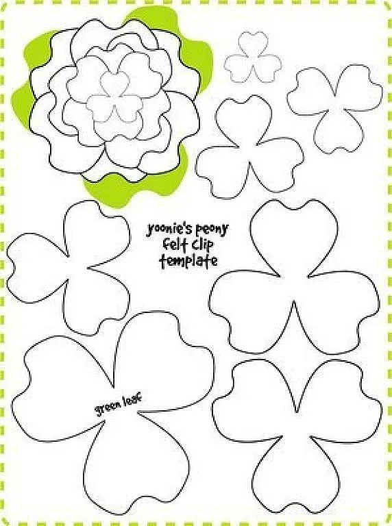 Moldes para imprimir rosas con foami - Imagui