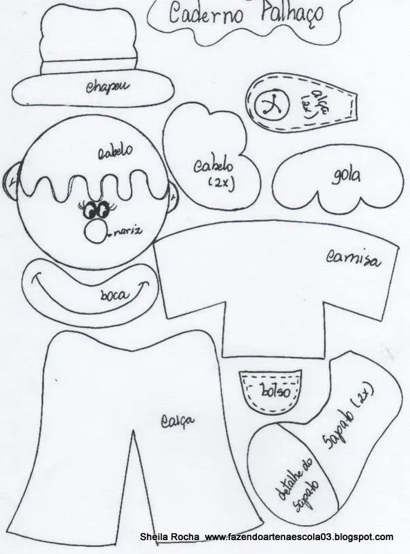 kit cuaderno y lapiz Payaso - Todo en Goma Eva kit cuaderno y lapiz Payaso - Todo en Goma Eva