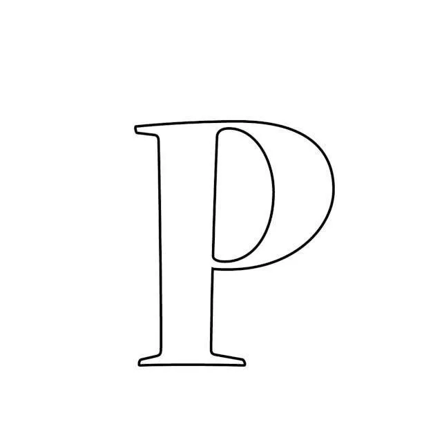 Moldes da letra P para imprimir - Como fazer em casa Moldes da letra P para imprimir - Como fazer em casa