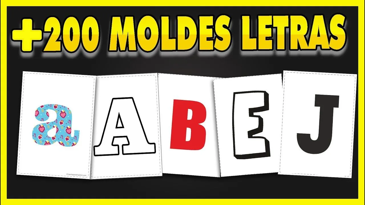 Moldes de letras (+ 200 PLANTILLAS ) LETRAS PARA IMPRIMIR GRATIS - YouTube Moldes de letras (+ 200 PLANTILLAS ) LETRAS PARA IMPRIMIR GRATIS - YouTube