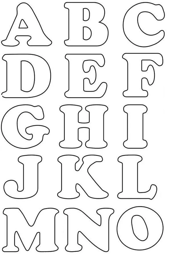 Moldes de letras del alfabeto para imprimir - Imagui … | Harfleme ...
