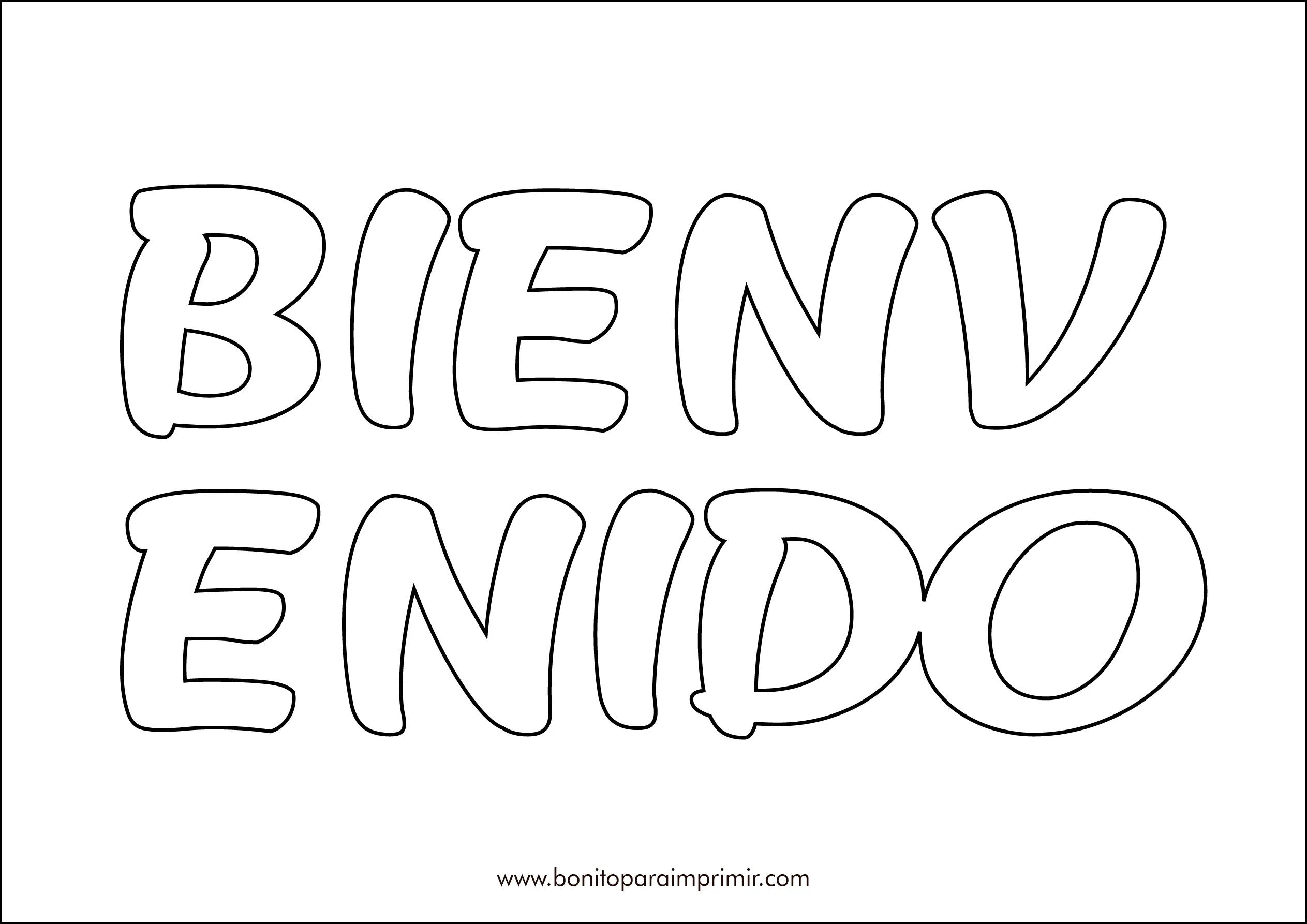 Moldes de letras de Bienvenidos - BONITO PARA IMPRIMIR Moldes de letras de Bienvenidos - BONITO PARA IMPRIMIR