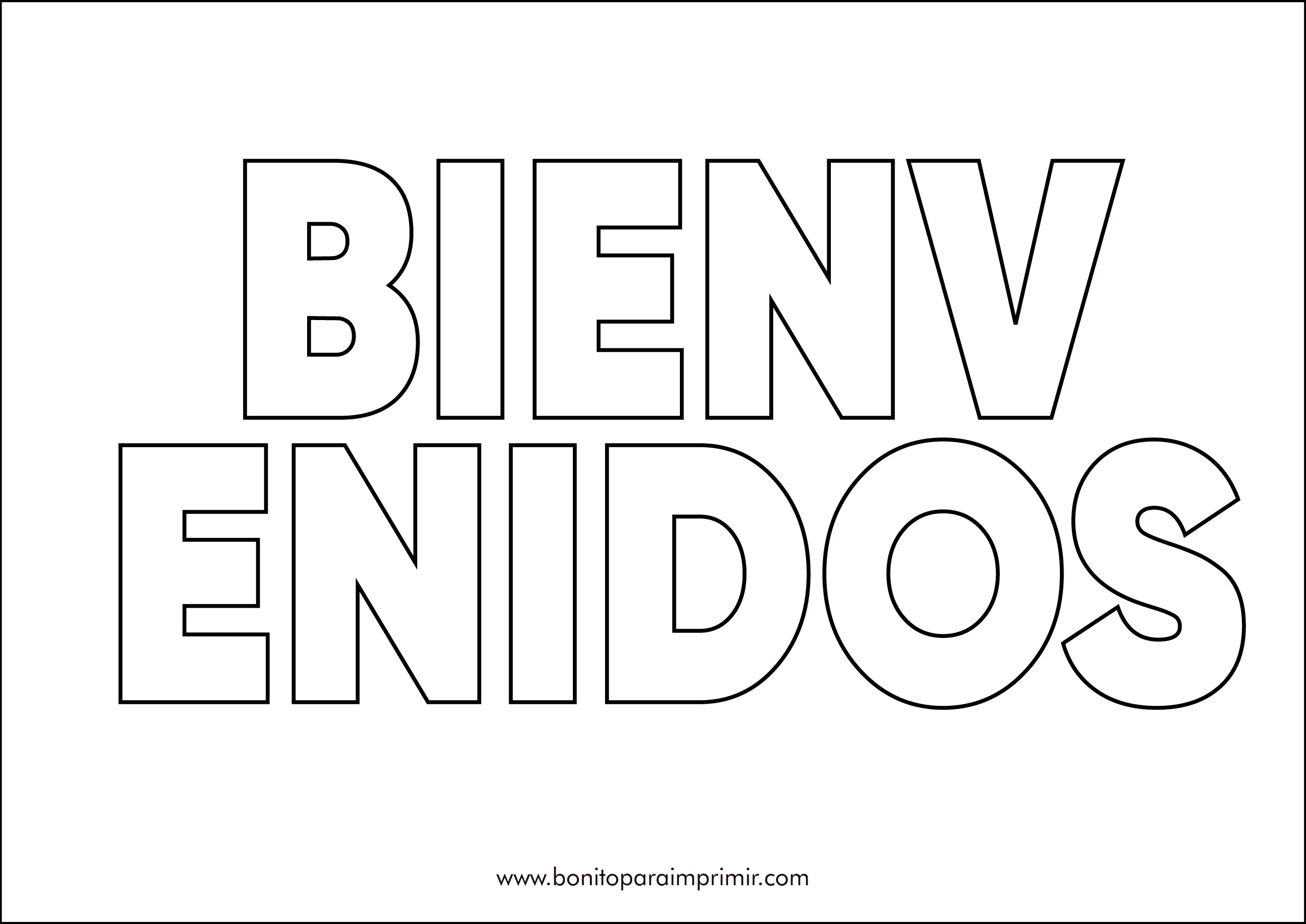 Moldes de letras de Bienvenidos - BONITO PARA IMPRIMIR Moldes de letras de Bienvenidos - BONITO PARA IMPRIMIR