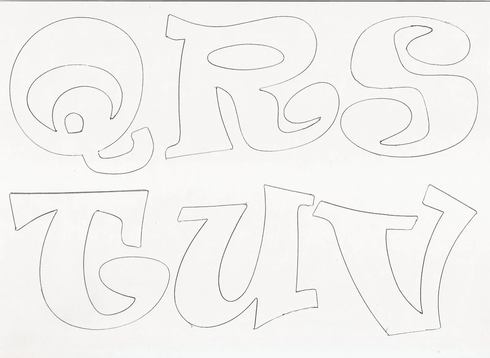 Los Moldes De Letras Para Colorear | Graffiti Graffiti