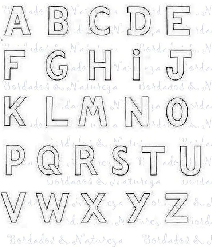 Moldes de letras para colorear - Imagui
