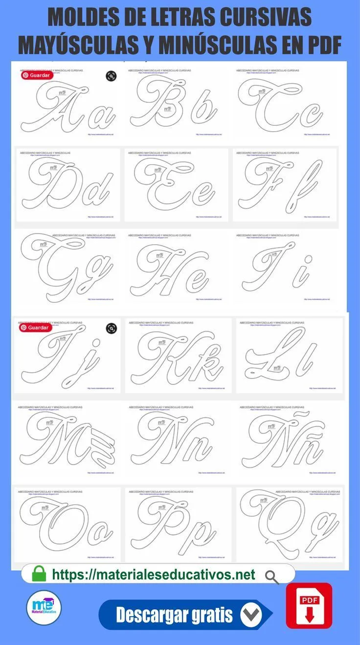 MOLDES DE LETRAS CURSIVAS MAYÚSCULAS Y MINÚSCULAS EN PDF | Moldes de letras, Letras cursivas, Moldes de letras cursiva MOLDES DE LETRAS CURSIVAS MAYÚSCULAS Y MINÚSCULAS EN PDF | Moldes de letras, Letras cursivas, Moldes de letras cursiva