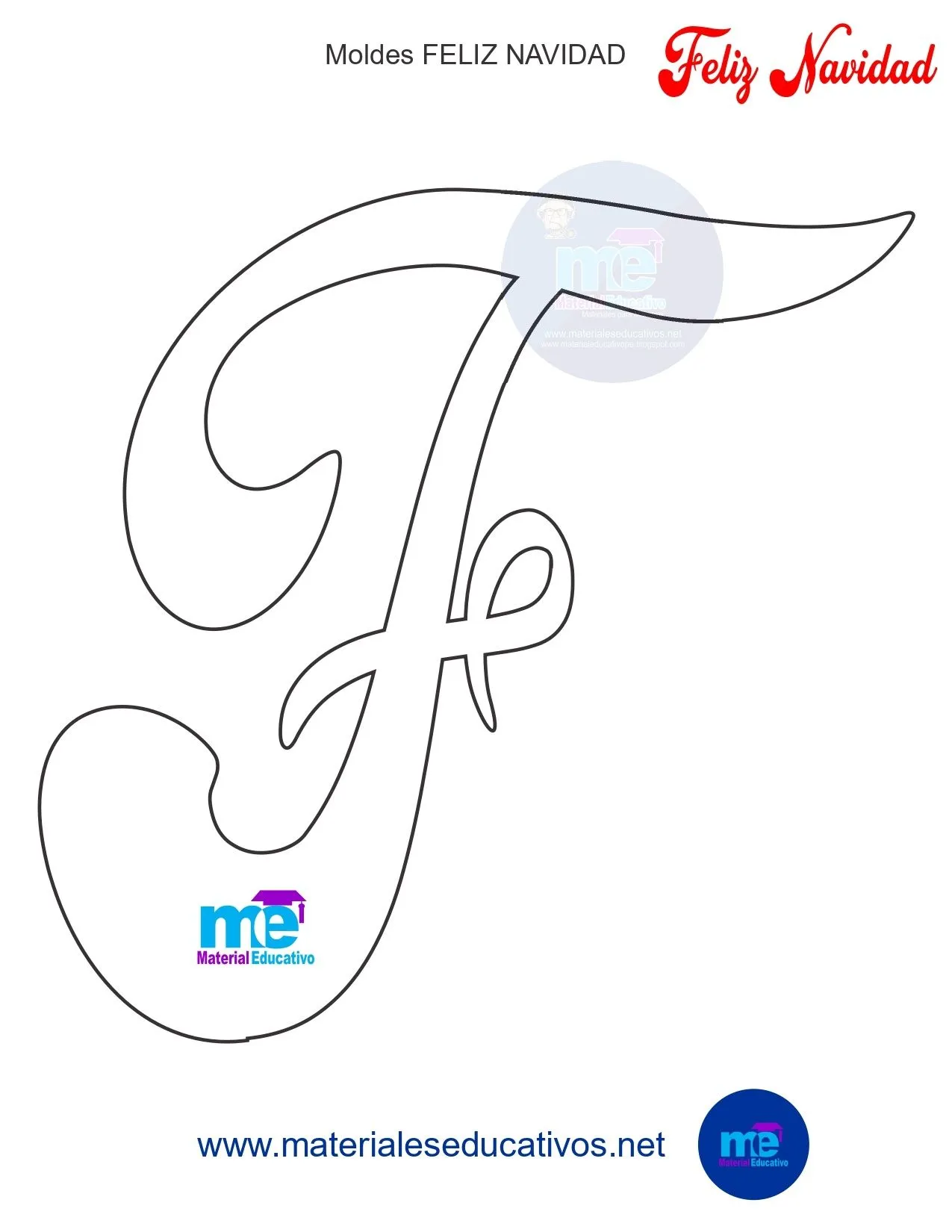 Moldes de letras FELIZ NAVIDAD parte 1 - Materiales Educativos Moldes de letras FELIZ NAVIDAD parte 1 - Materiales Educativos