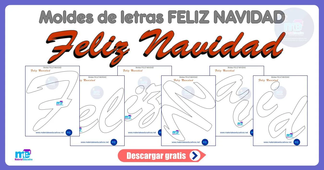 Moldes de letras FELIZ NAVIDAD parte 3 - Materiales Educativos Moldes de letras FELIZ NAVIDAD parte 3 - Materiales Educativos