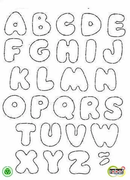 Moldes de letras para fieltro - Imagui