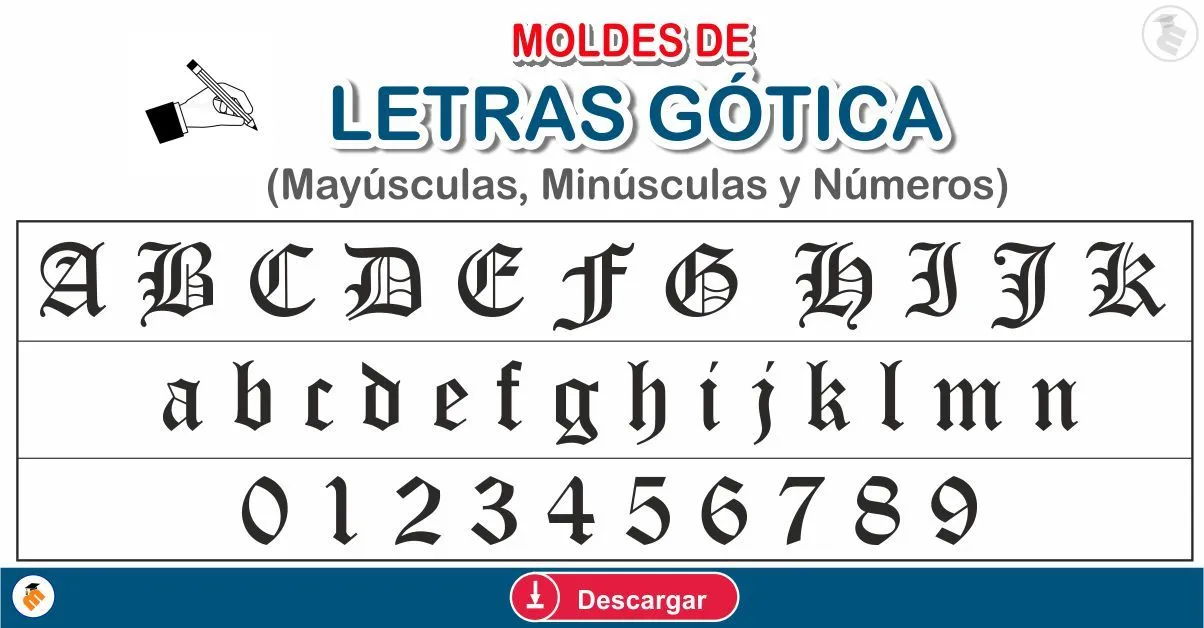 Moldes de Letras Góticas archivo para imprimir PDF