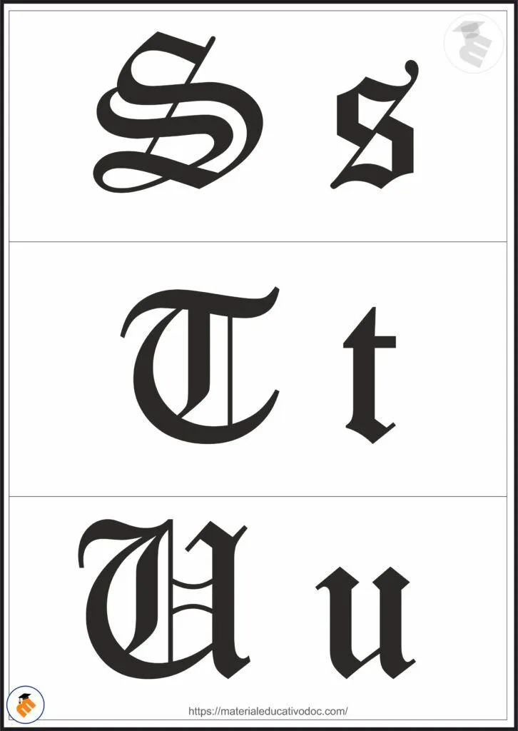 Moldes de Letras Góticas archivo para imprimir PDF Moldes de Letras Góticas archivo para imprimir PDF