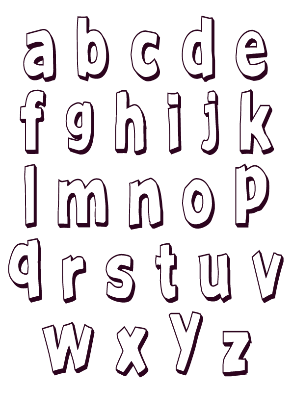 Moldes de letras minusculas - Imagui