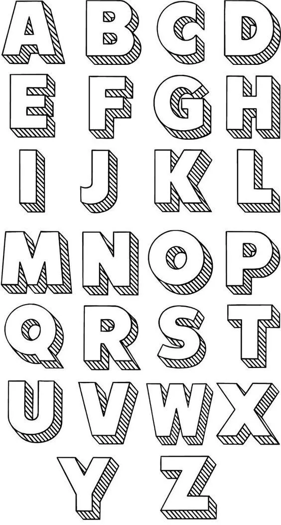 Moldes de Letras (minúsculas y mayúsculas) para Descargar e Imprimir Moldes de Letras (minúsculas y mayúsculas) para Descargar e Imprimir