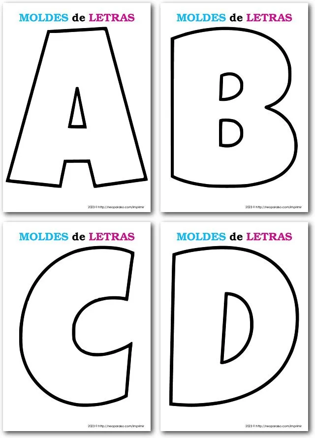 Moldes de Letras para Recortar PDF gratis