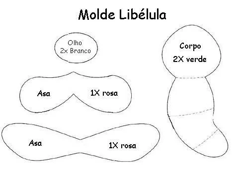 Moldes para libelulas de fomi - Imagui