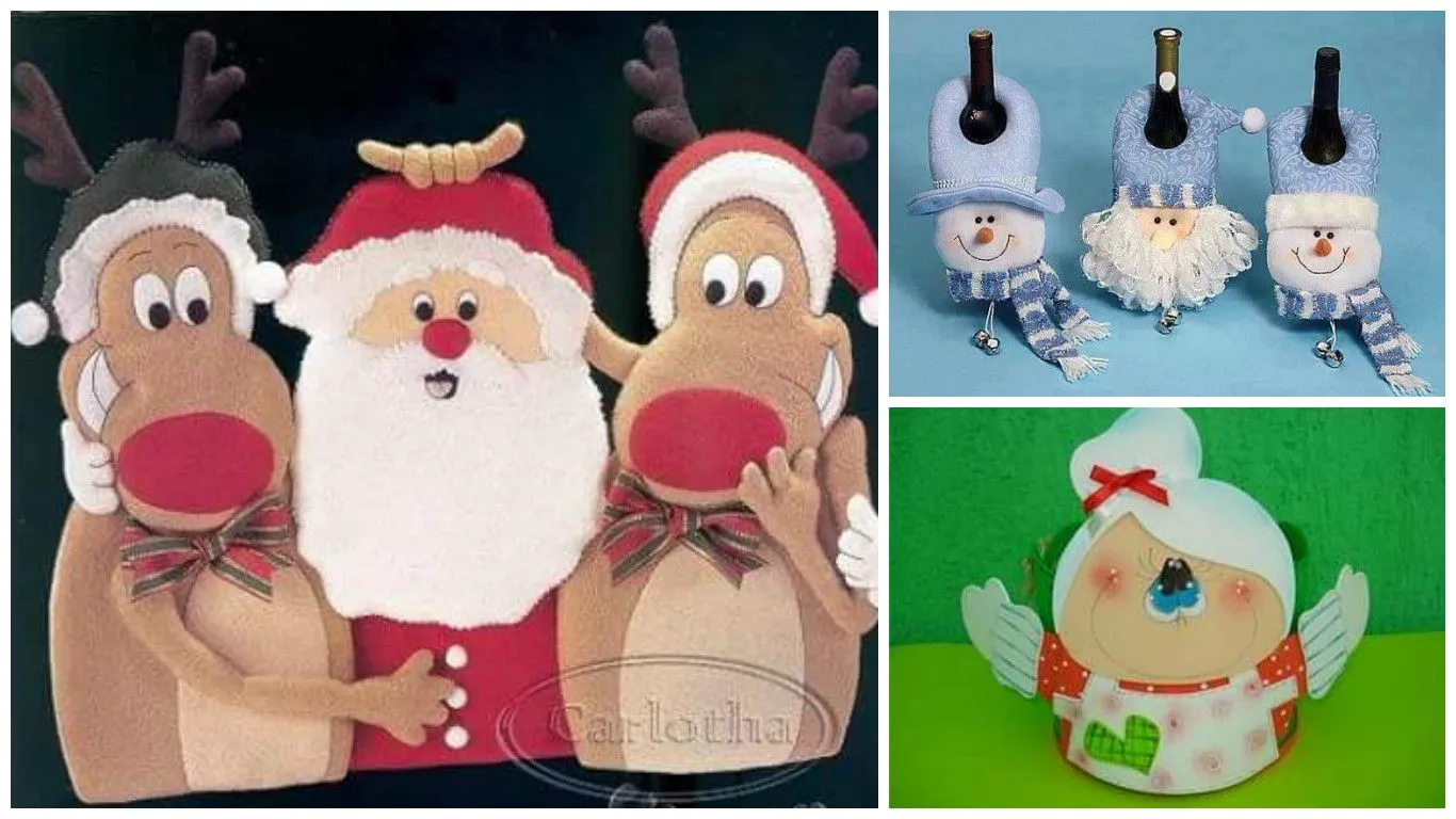 Moldes para hacer lindas manualidades navideñas en fieltro y foami ~ Mimundomanual Moldes para hacer lindas manualidades navideñas en fieltro y foami ~ Mimundomanual