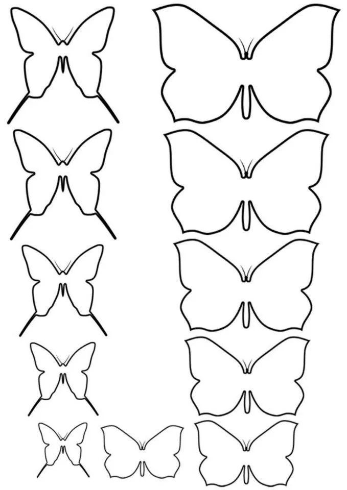 Moldes de mariposas para recortar - Imagui