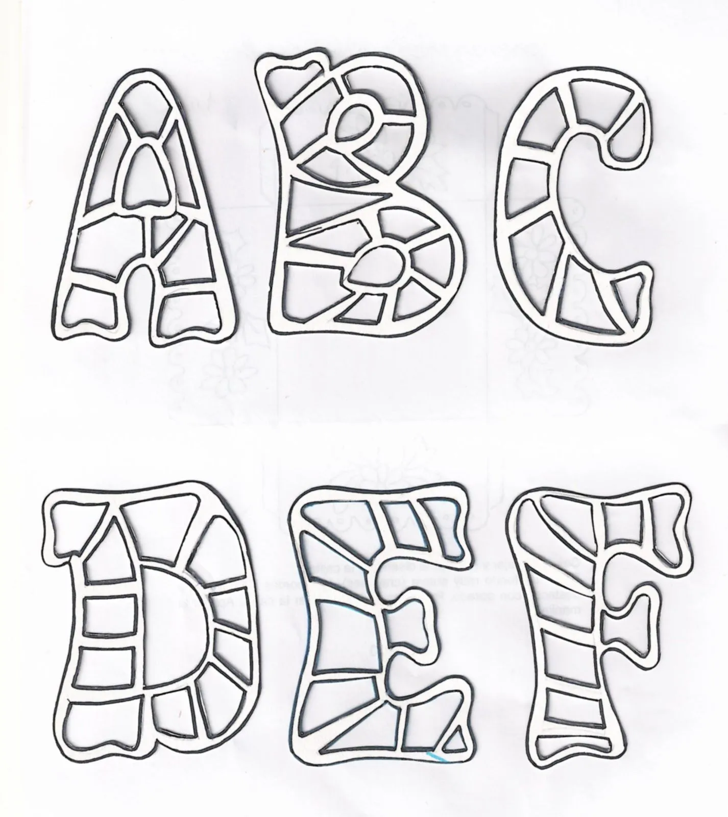 Mis moldes y mas.: LETRAS DE ABC,