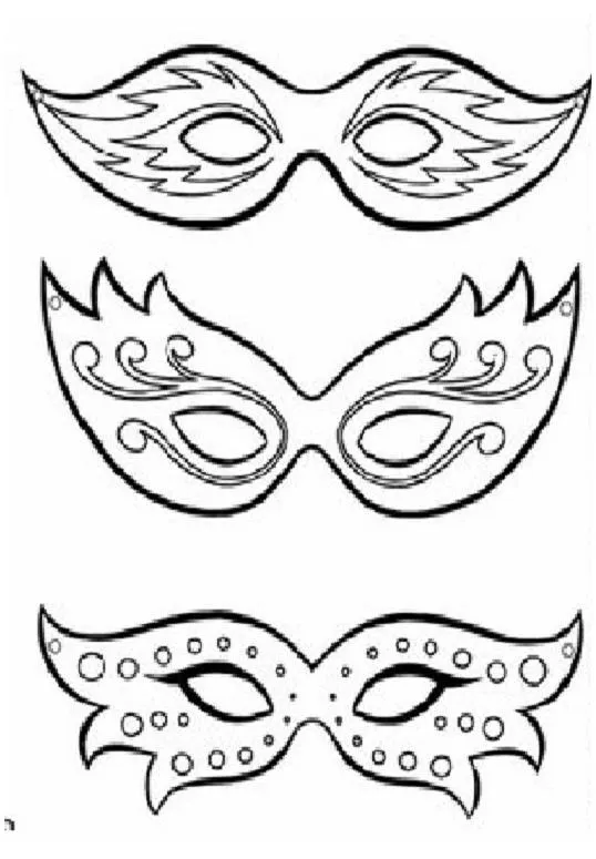 Moldes de mascaras de carnaval - Imagui