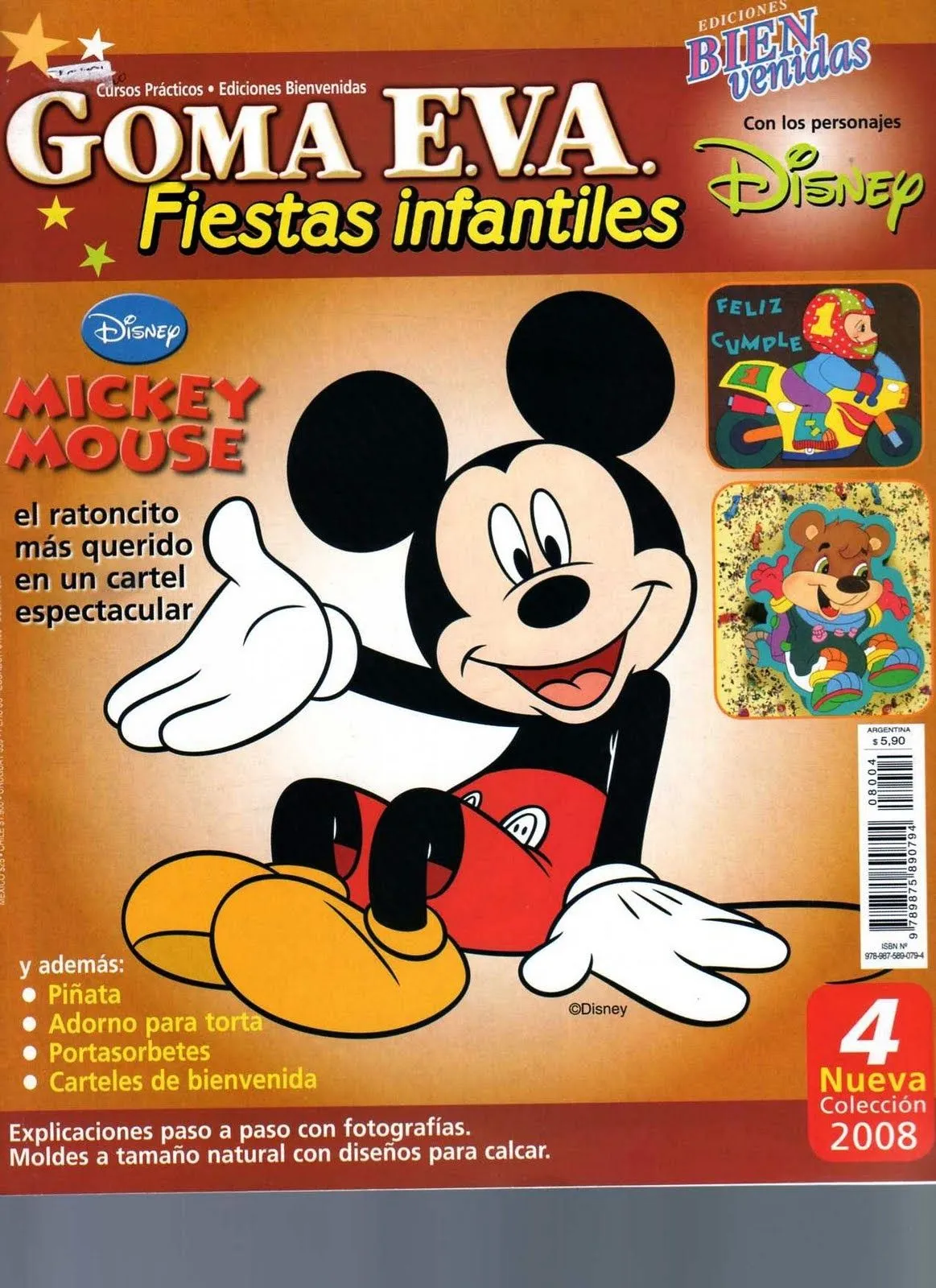 Moldes mickey mouse en foamy | Revistas de Foamy gratis