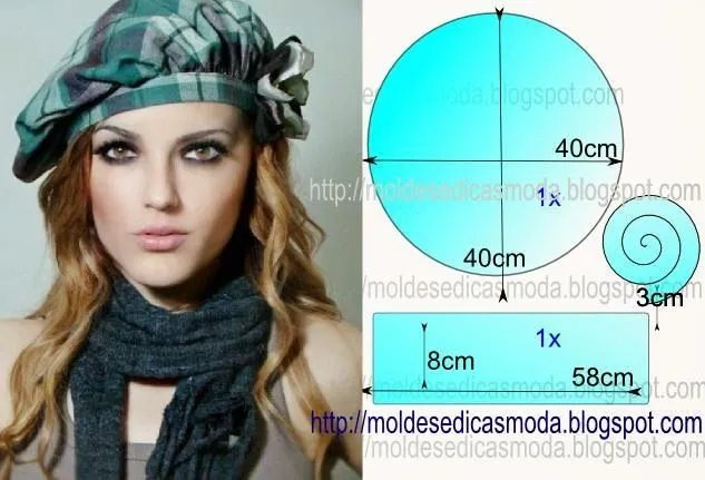 Moldes Moda por Medida: BOINA FEMININA-2 | Sewing ideas ... Moldes Moda por Medida: BOINA FEMININA-2 | Sewing ideas ...