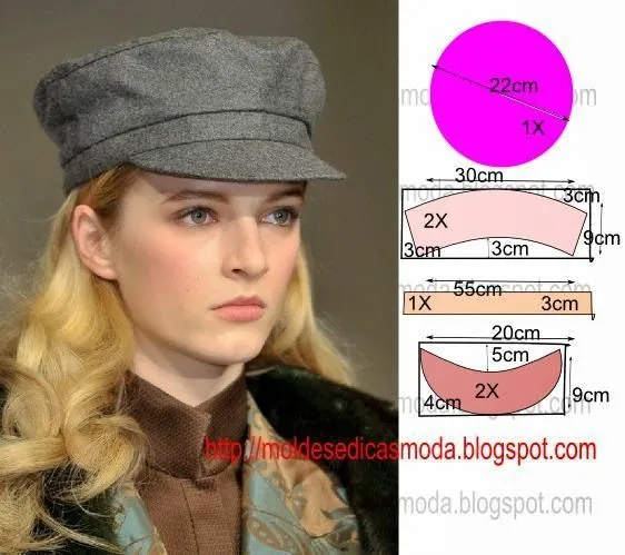 Moldes Moda por Medida: BOINA FEMININA | DIY ACESSÓRIOS ... Moldes Moda por Medida: BOINA FEMININA | DIY ACESSÓRIOS ...