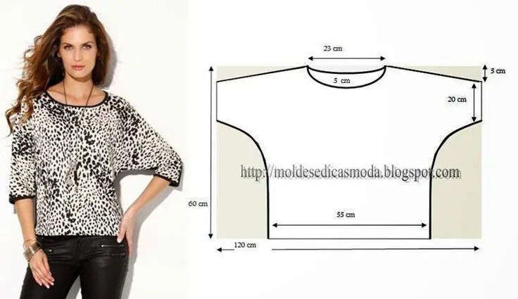 Moldes Moda por Medida: CAMISOLA DESCONTRAIDA | DIY MOLDES MODA ...