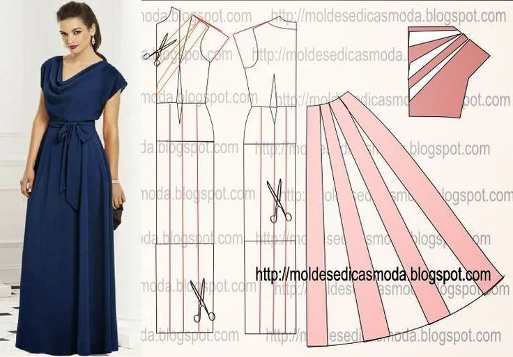 Moldes Moda por Medida: TRANSFORMAÇÃO DE MOLDE VESTIDOS _120 | DIY ... Moldes Moda por Medida: TRANSFORMAÇÃO DE MOLDE VESTIDOS _120 | DIY ...