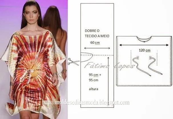 TÚNICA EM SEDA ESTAMPADA ~ Moldes Moda por Medida | Sewing ...