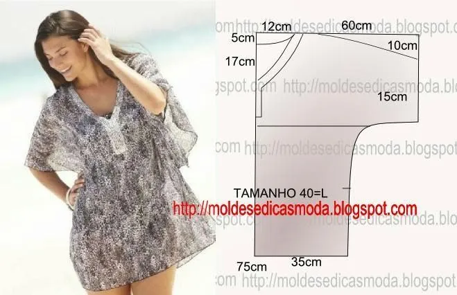 Moldes Moda por Medida: TÚNICA FÁCIL DE COSTURAR | DIY SHIRT ...