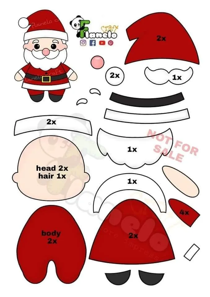 Moldes para navidad en fieltro: Plantillas para imprimir Moldes para navidad en fieltro: Plantillas para imprimir